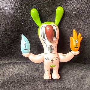 Gary Baseman Vinyl Figurine Aqua Fire Water Bunny Naked Pop Art Miniature